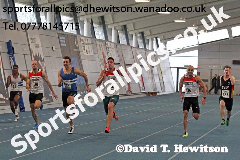 60 metres, North Eastern Indoor Champs. Photo: David T. Hewitson/Sports for All Pics